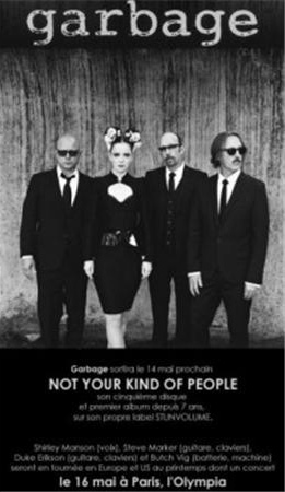 Affiche de Garbage à l'Olympia