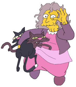 La Crazy cat lady des Simpsons