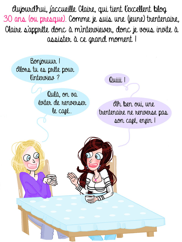 Interview en BD de La Belle bleue, blogueuse de 30 ans ou presque 