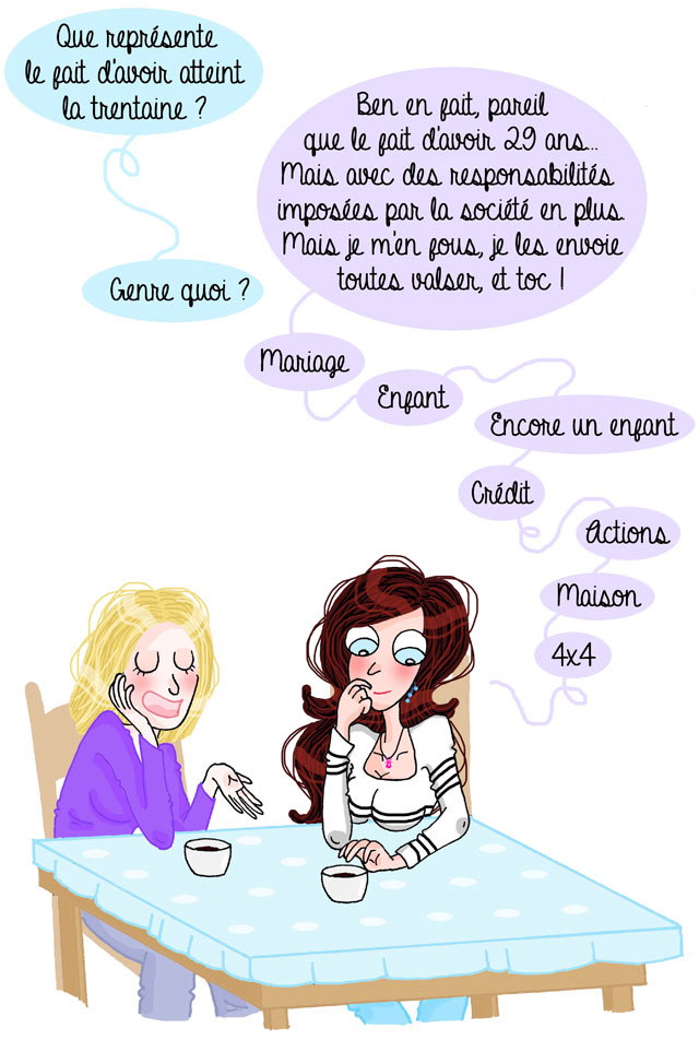 Interview en BD de La Belle bleue, blogueuse de 30 ans ou presque 