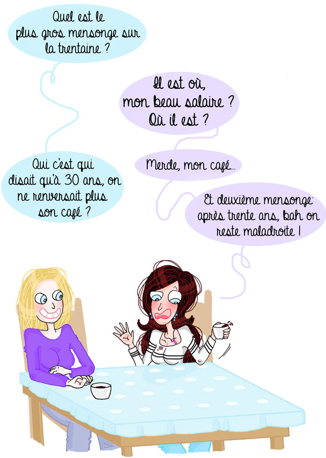 Interview en BD de La Belle bleue, blogueuse de 30 ans ou presque 