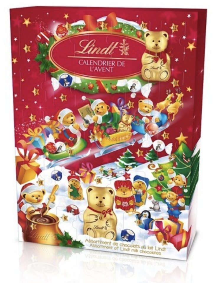 Calendrier de l'avent régressif Lindt