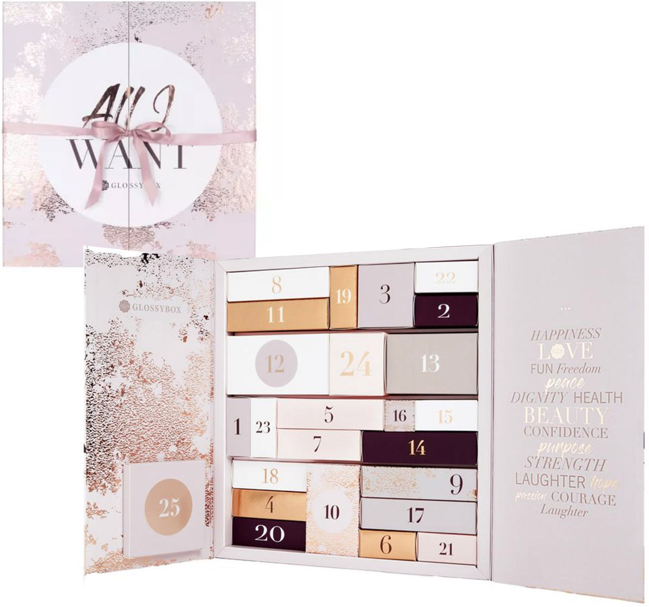 Calendrier de l'avent pour adulte 2018 Glossybox, un calendrier plein de cadeaux beauté