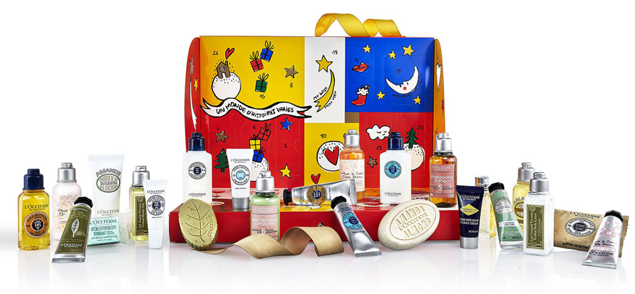 Calendrier des rêves l'Occitane, calendrier de l'avent pour adulte 2018, un calendrier plein de cadeaux beauté