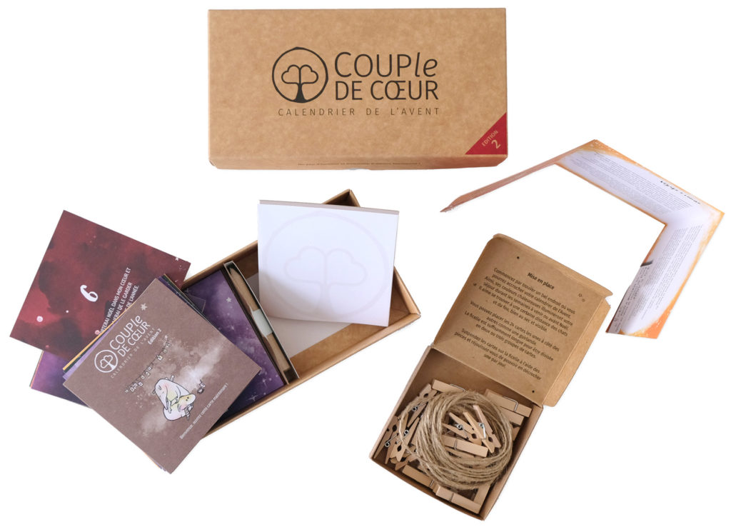 Calendrier de l'avent pour couple adulte Couple de coeur